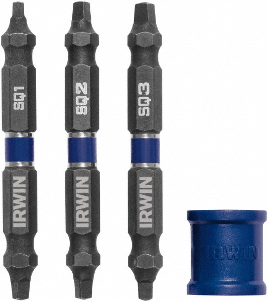 Irwin Power Screwdriver Double End Bit Set: 4 Pc - #1 to #3 | 5-Pack | Part #1903517