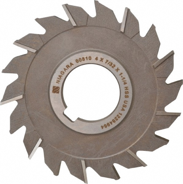 Keo 810 Side Milling Cutter: 4" Cutter Dia, 7/32" Cutting Width, 1-1/4" Arbor Hole, 18 Teeth Image