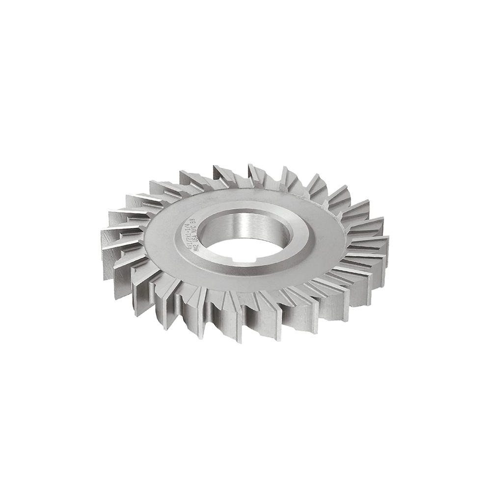 Side Milling Cutter:  4" Cutter Dia,  0.2500" Cutting Width,  1" Arbor Hole,  24 Teeth - Bright/Uncoated Finish,  Straight Tooth