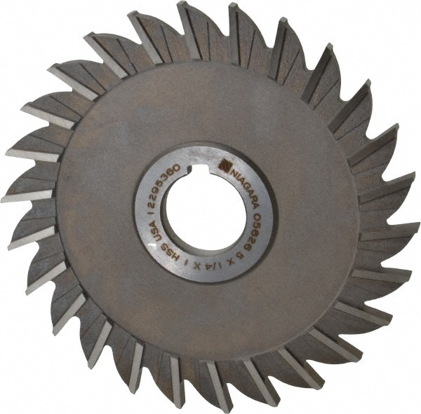 Keo 5626 Side Milling Cutter: 5" Cutter Dia, 1/4" Cutting Width, 1" Arbor Hole, 26 Teeth Image