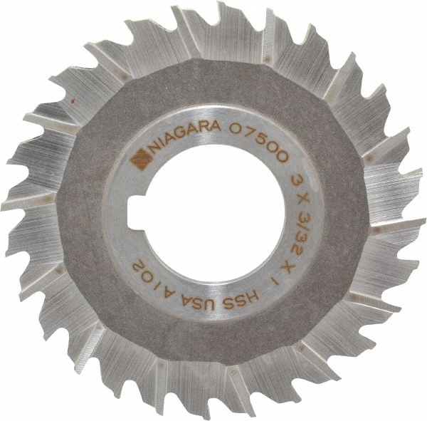 Keo 7500 Side Chip Saw: 3" Blade Dia, 3/32" Blade Thickness, 1" Arbor Hole Dia, 28 Teeth, High Speed Steel Image