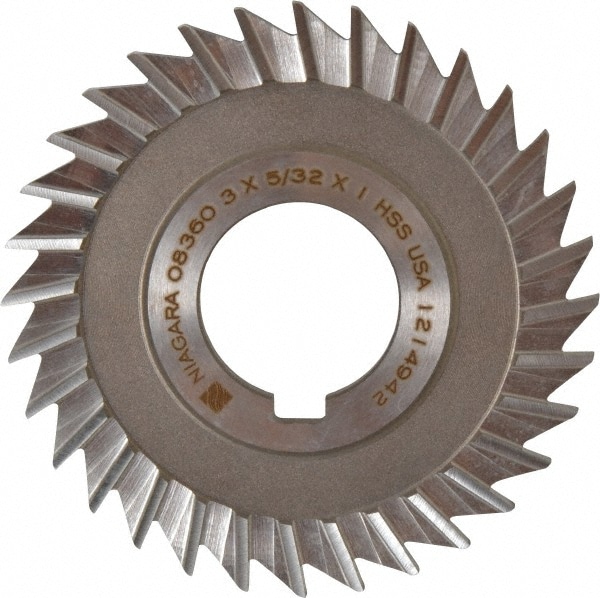 Keo 8360 Side Chip Saw: 3" Blade Dia, 5/32" Blade Thickness, 1" Arbor Hole Dia, 32 Teeth, High Speed Steel Image