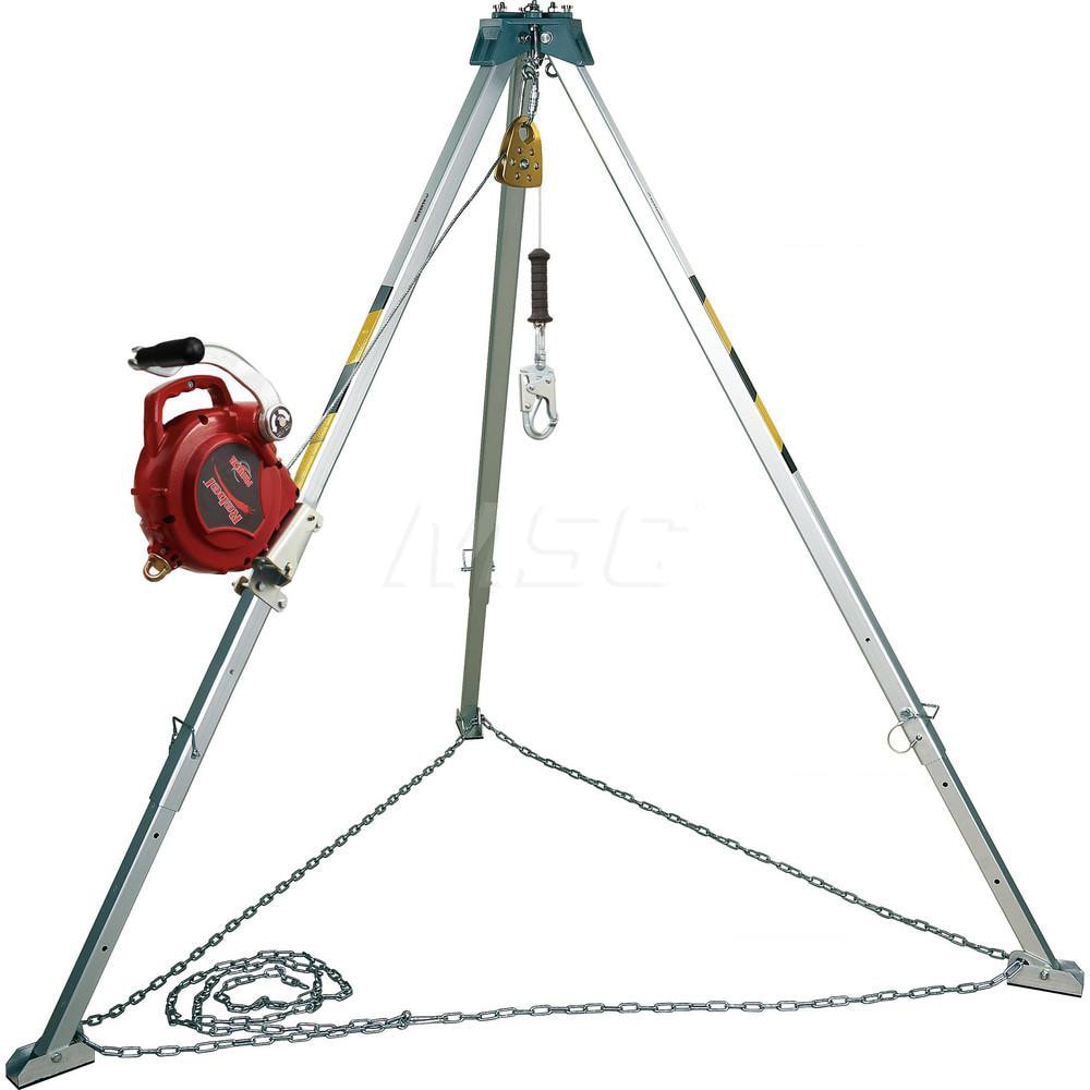 50 Ft Cable, Tripod Base, Manual Winch, Confined Space Entry & Retrieval System