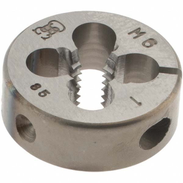 Round Die: M6x1, High Speed Steel