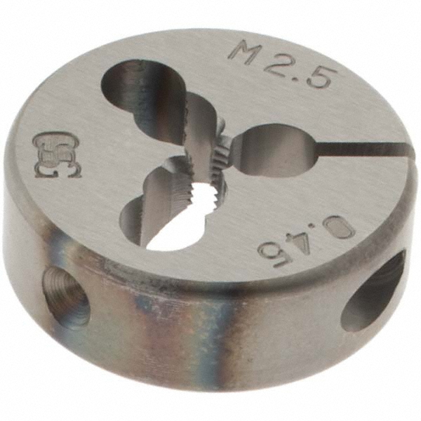 Round Die: M2.5x0.45, High Speed Steel