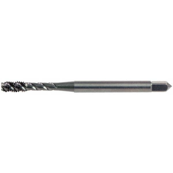Spiral Flute Tap: 5/8-18 UNF, 4 Flutes, Plug, 3B Class of Fit, High Speed Steel, Oxide Coated