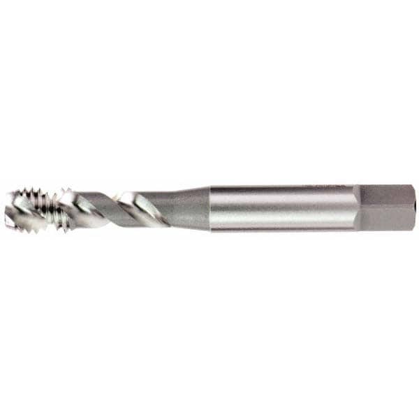 Spiral Flute Tap: 5/8-11 UNC, 4 Flutes, Bottoming, 3B Class of Fit, High Speed Steel, Oxide Coated
