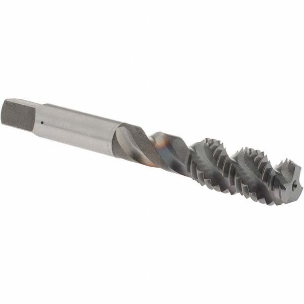 OSG 1987008 Spiral Flute Tap: M12 x 1.75, Metric Coarse, 3 Flute, Bottoming, 6H Class of Fit, High Speed Steel, TICN Finish Image