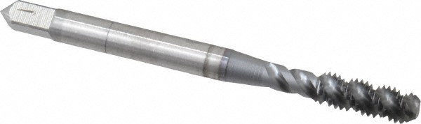 OSG 1985808 Spiral Flute Tap: M5 x 0.80, Metric Coarse, 3 Flute, Bottoming, 6H Class of Fit, High Speed Steel, TICN Finish Image