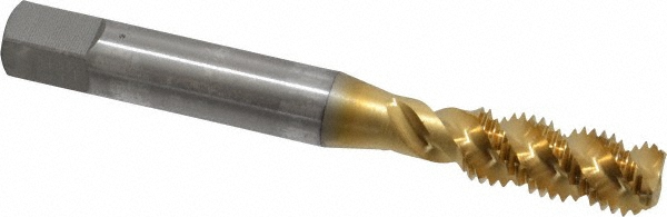 OSG 1430705 Spiral Flute Tap: 5/16-24, UNF, 3 Flute, Bottoming, 3B Class of Fit, High Speed Steel, TiN Finish Image