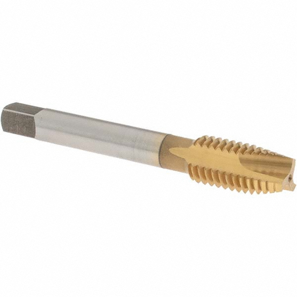OSG 1242405 Spiral Point Tap: 1/2-13, UNC, 3 Flutes, Plug, 2B, High Speed Steel, TiN Finish Image