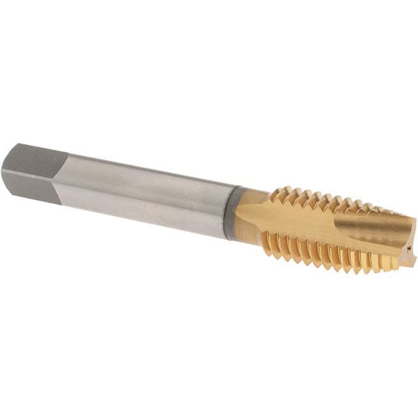 OSG 1233205 Spiral Point Tap: 5/8-11, UNC, 3 Flutes, Plug, 3B, High Speed Steel, TiN Finish Image