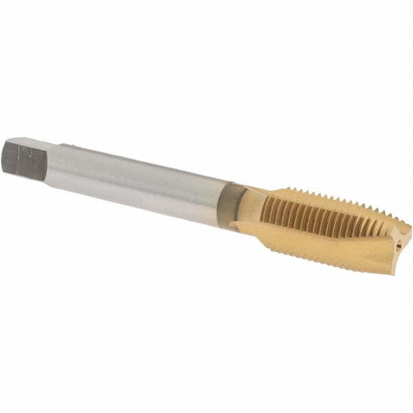 OSG 1232605 Spiral Point Tap: 1/2-20, UNF, 3 Flutes, Plug, 3B, High Speed Steel, TiN Finish Image