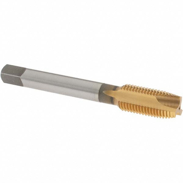 OSG 1232205 Spiral Point Tap: 7/16-20, UNF, 3 Flutes, Plug, 3B, High Speed Steel, TiN Finish Image