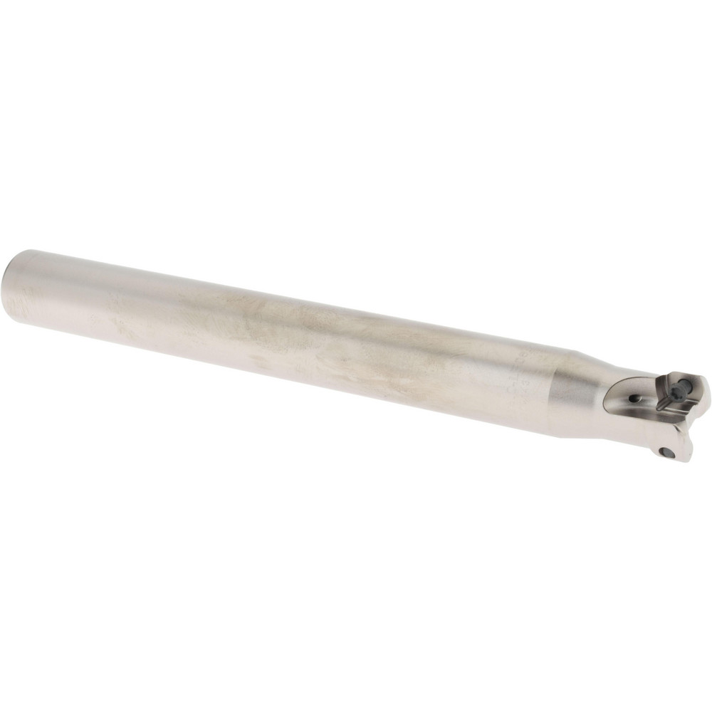 Indexable High-Feed End Mill: 1-1/2" Cut Dia, 5/8" Cylindrical Shank