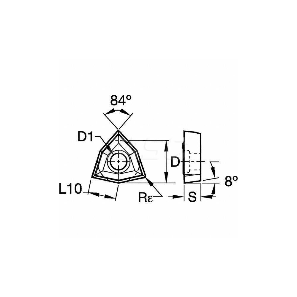Kennametal Indexable Drill Insert DFTST KD1425, Diamond Tipped MSC