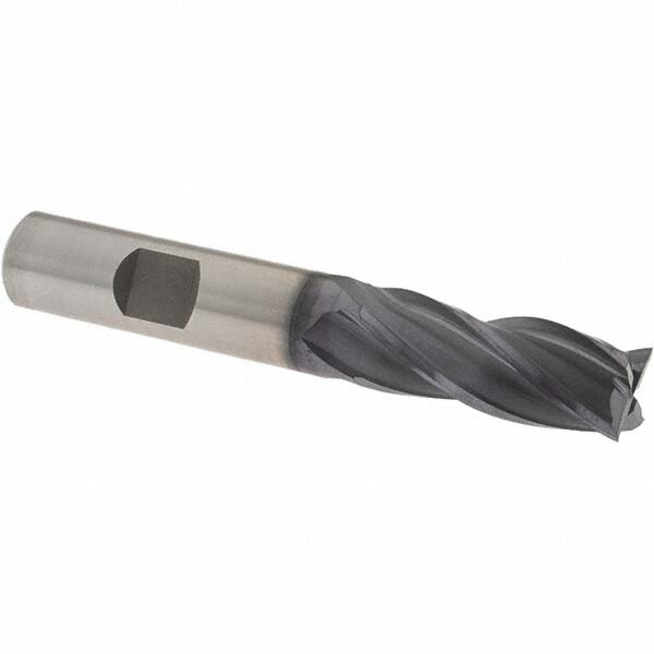 OSG 5411111 Square End Mill: 1/2 Dia, 1-1/4 LOC, 1/2 Shank Dia, 3-1/4 OAL, 4 Flutes, Cobalt Image