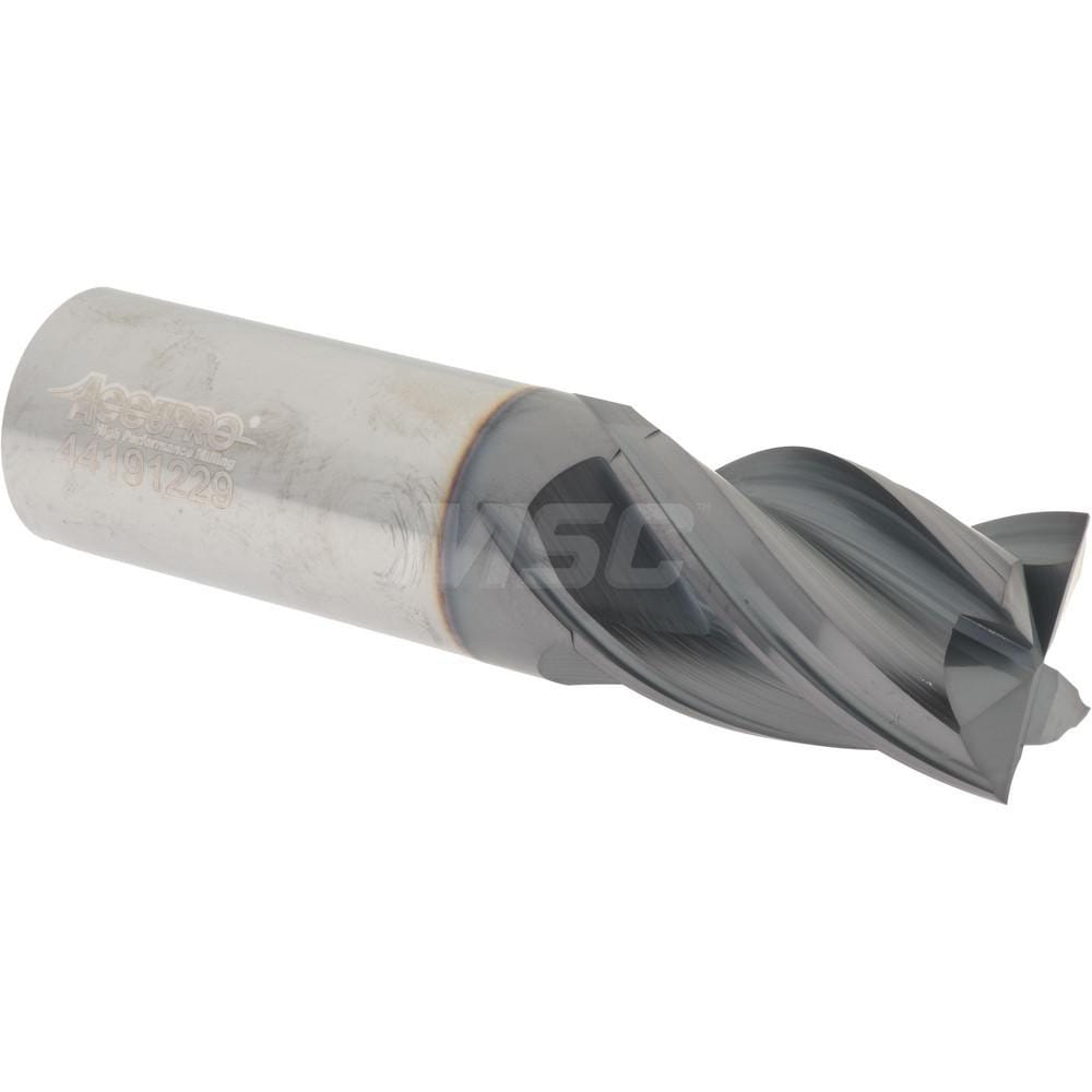 Accupro 446MM09843SQC11 Square End Mill: 0.9843 Dia, 1.4961 LOC, 4 Flutes, Solid Carbide 