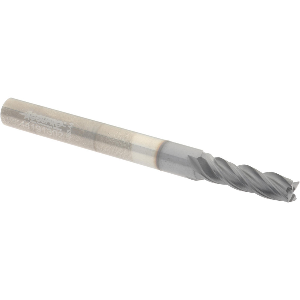95168440 Square End Mill:  0.1969" Dia, 0.5906" LOC, 0.1969" Shank Dia, 4 Flutes, Solid Carbide  