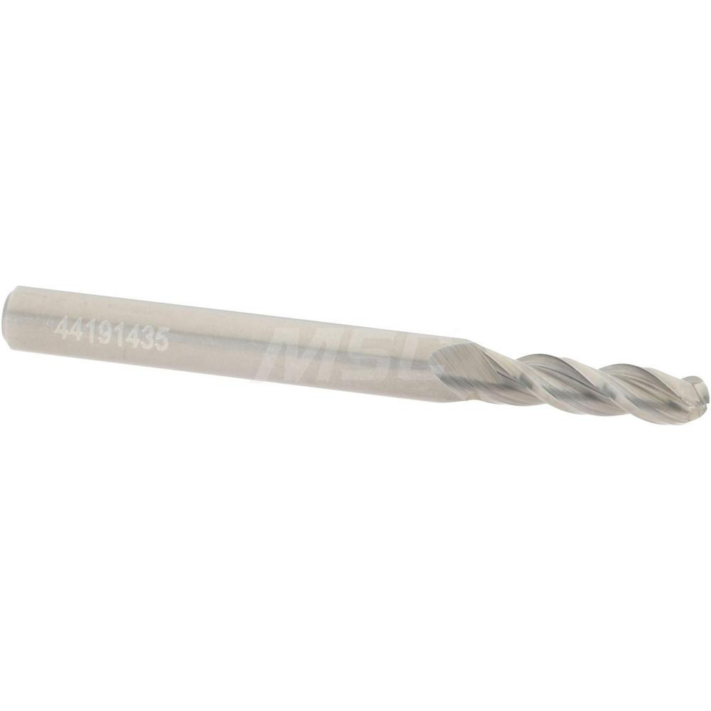 95168599 Ball End Mill: 5/32" Dia, 9/16" LOC, 3 Flute, Solid Carbide  