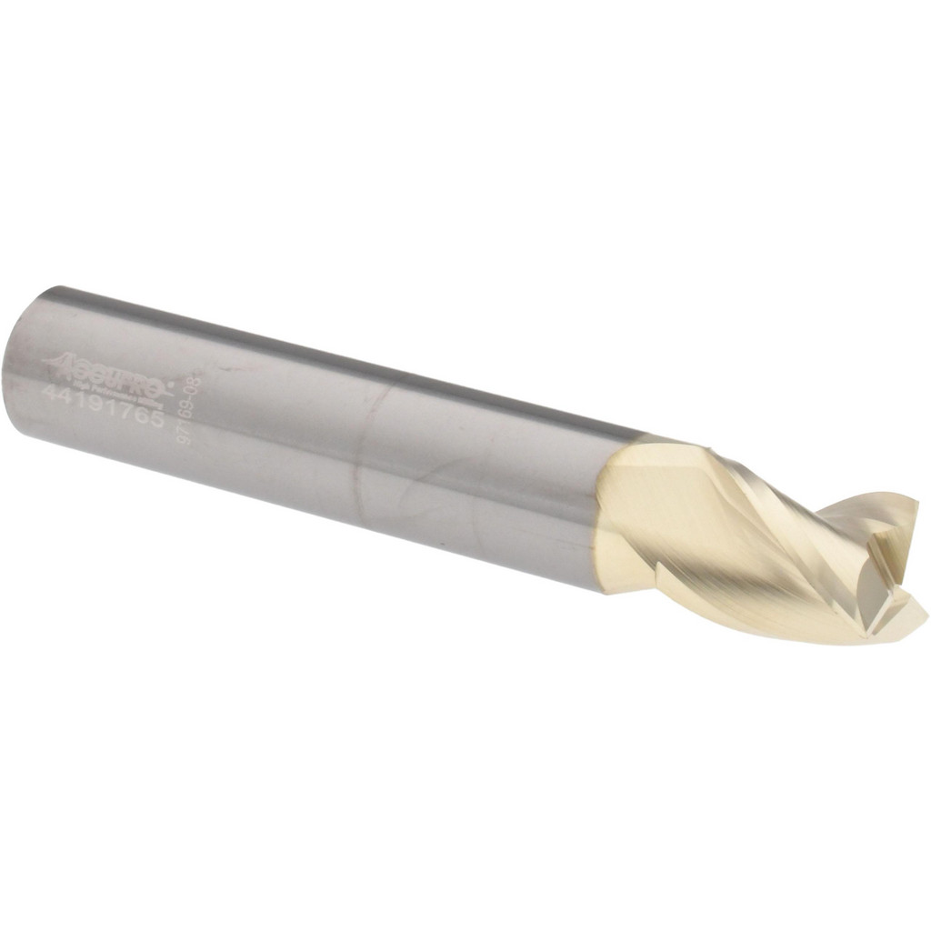 315171 Square End Mill: 1/2" Dia, 5/8" LOC, 3 Flute, Solid Carbide  
