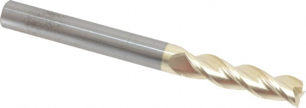 ZRN COATED 3//8/" 3 FLUTE 37° HELIX CARBIDE END MILL FOR ALUMINUM SQUARE END