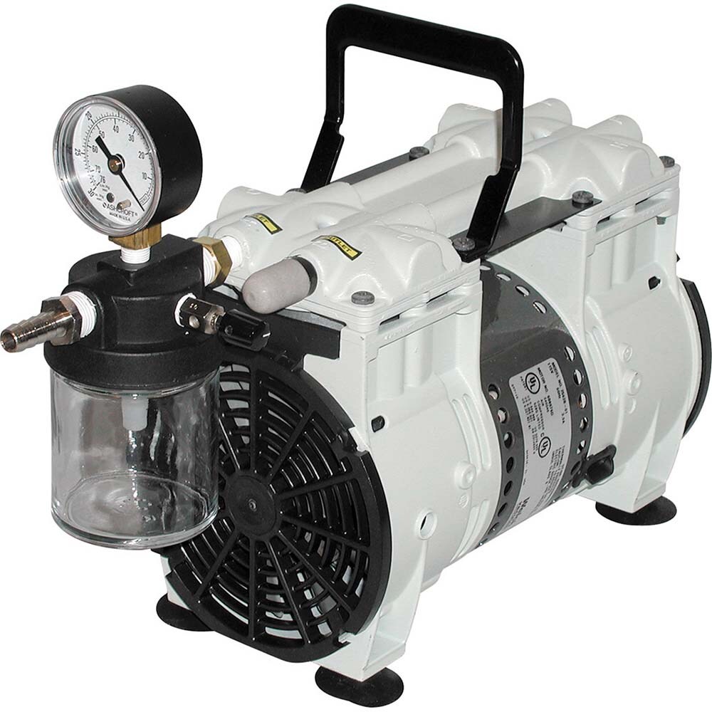 Piston-Type Vacuum Pumps; Horse Power: .33hp; .33W; .33h; .33hp ; Cubic Feet per Minute: 10.60