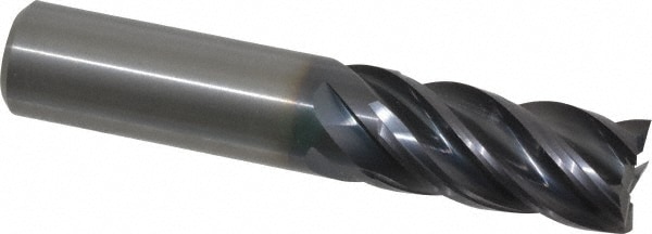 Kennametal 4048737 Square End Mill: 3/4 Dia, 1-1/2 LOC, 3/4 Shank Dia, 4 OAL, 5 Flutes, Solid Carbide Image