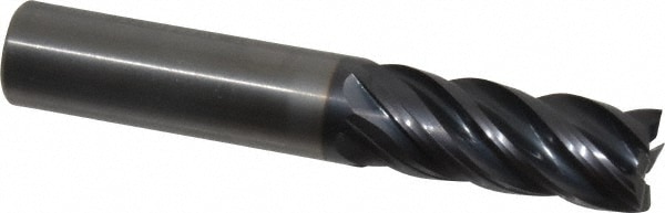 Kennametal 4048724 Square End Mill: 1/2 Dia, 1-1/4 LOC, 1/2 Shank Dia, 3 OAL, 5 Flutes, Solid Carbide Image