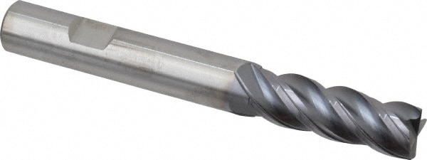 Kennametal 4071920 Corner Chamfer End Mill: 0.5" Dia, 1.5" LOC, 4 Flute, 0.02" Chamfer Width, Solid Carbide Image