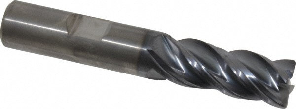 Kennametal 4071913 Corner Chamfer End Mill: 0.5" Dia, 1.25" LOC, 4 Flute, 0.02" Chamfer Width, Solid Carbide Image