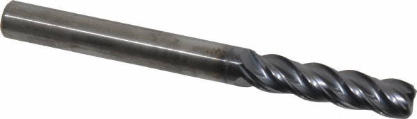 Kennametal 4071894 Corner Radius End Mill: 3/8" Dia, 1-1/2" LOC, 0.06" Radius, 4 Flutes, Solid Carbide Image