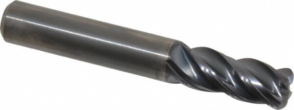 Kennametal 4071883 Corner Radius End Mill: 3/8" Dia, 7/8" LOC, 0.09" Radius, 4 Flutes, Solid Carbide Image