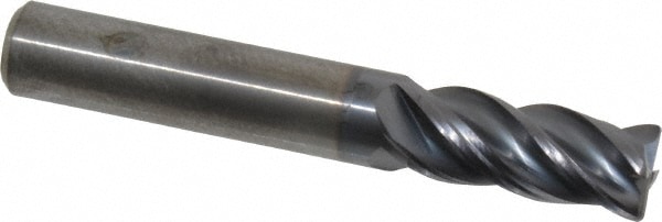 Kennametal 4071841 Corner Radius End Mill: 3/8" Dia, 7/8" LOC, 0.03" Radius, 4 Flutes, Solid Carbide Image