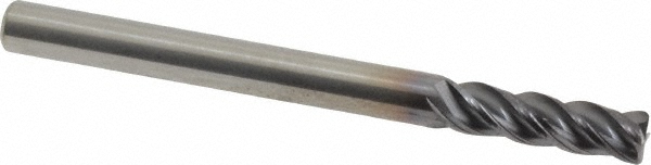 Kennametal 4047707 Corner Chamfer End Mill: 0.1875" Dia, 0.3125" LOC, 4 Flute, 0.015" Chamfer Width, Solid Carbide Image