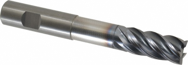 Kennametal 4048746 Corner Radius End Mill: 3/4" Dia, 1-1/2" LOC, 0.03" Radius, 5 Flutes, Solid Carbide Image