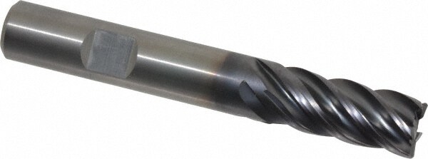 Kennametal 4046388 Corner Radius End Mill: 0.4724" Dia, 1.0236" LOC, 0.0295" Radius, 5 Flutes, Solid Carbide Image