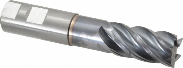 Kennametal 4048741 Corner Radius End Mill: 1" Dia, 1-3/4" LOC, 0.03" Radius, 5 Flutes, Solid Carbide Image