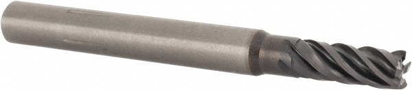 Kennametal 4046288 Corner Radius End Mill: 0.1969" Dia, 0.5118" LOC, 0.0098" Radius, 5 Flutes, Solid Carbide Image