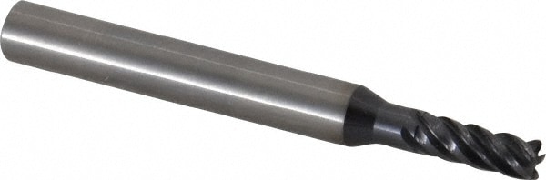 Kennametal 4046284 Corner Radius End Mill: 0.1575" Dia, 0.4331" LOC, 0.0098" Radius, 5 Flutes, Solid Carbide Image