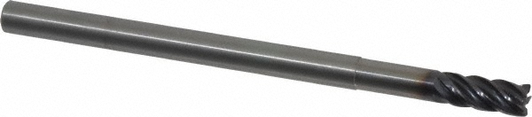 Kennametal 4048742 Corner Radius End Mill: 1/4" Dia, 1/2" LOC, 0.015" Radius, 5 Flutes, Solid Carbide Image