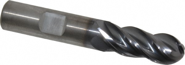 Kennametal 4067289 Ball End Mill: 0.5" Dia, 1.25" LOC, 4 Flute, Solid Carbide Image