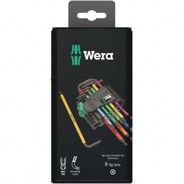 Wera 5073599001 Torx Key Set: 9 Pc, L-Handle, T8 to T30 Image