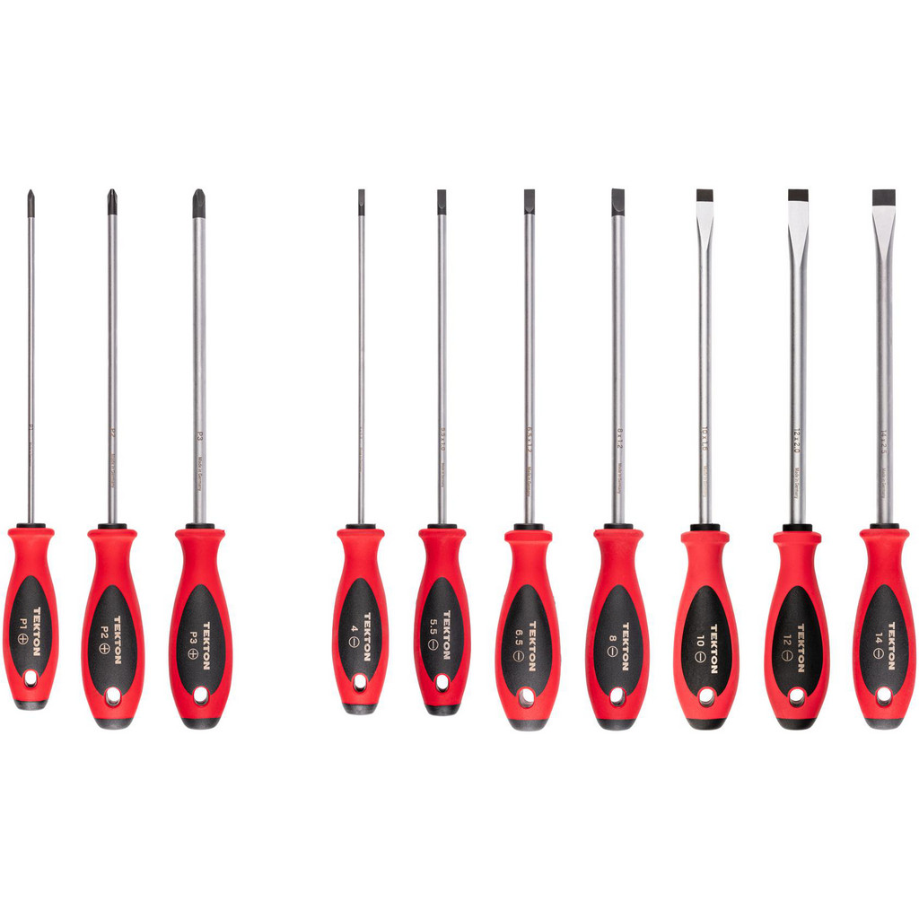 Tekton Screwdriver Sets: Screwdriver Types Included: Slotted, Phillips; Container Type: None | Part #DWZ90008