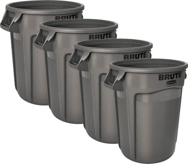 32 Gal Round Gray Brute Container