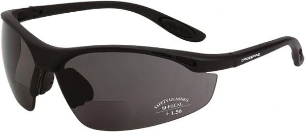 Magnifying Safety Glasses: +1.5, Smoke Gray Lenses, Anti-Fog & Scratch Resistant, ANSI Z87.1