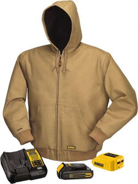 DeWALT - Size 3XL Khaki Heated &amp; Cold Weather Jacket - 44319903 - MSC ...