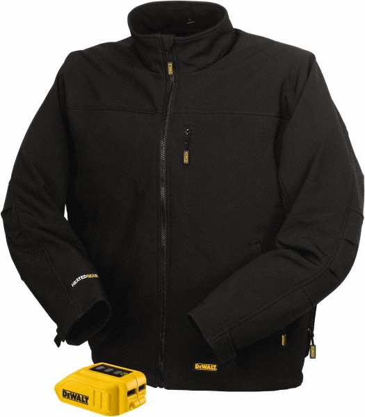 DeWALT Heated Jacket Size XLarge, Black, Polyester MSC Direct