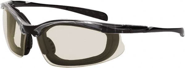 Black Frame CrossFire Bifocal Safety Glasses with 1.5 Clear Lens 