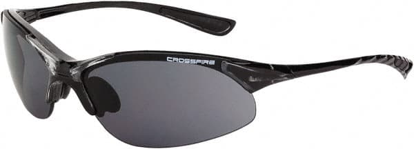 Safety Glass: Scratch-Resistant, Polycarbonate, Smoke Lenses, Full-Framed, UV Protection